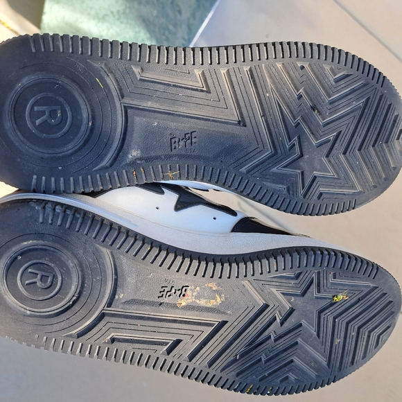 A Bathing Ape Bapesta Low Patent Black Sneaker Mens Shoes Size 12 - Picture 6 of 10